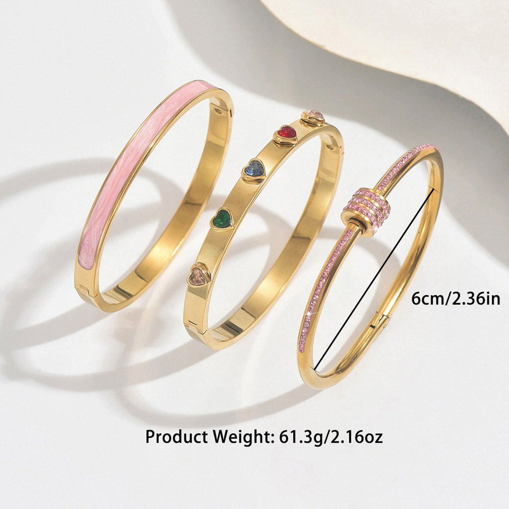 Stainless Steel Pinky Bangle Set