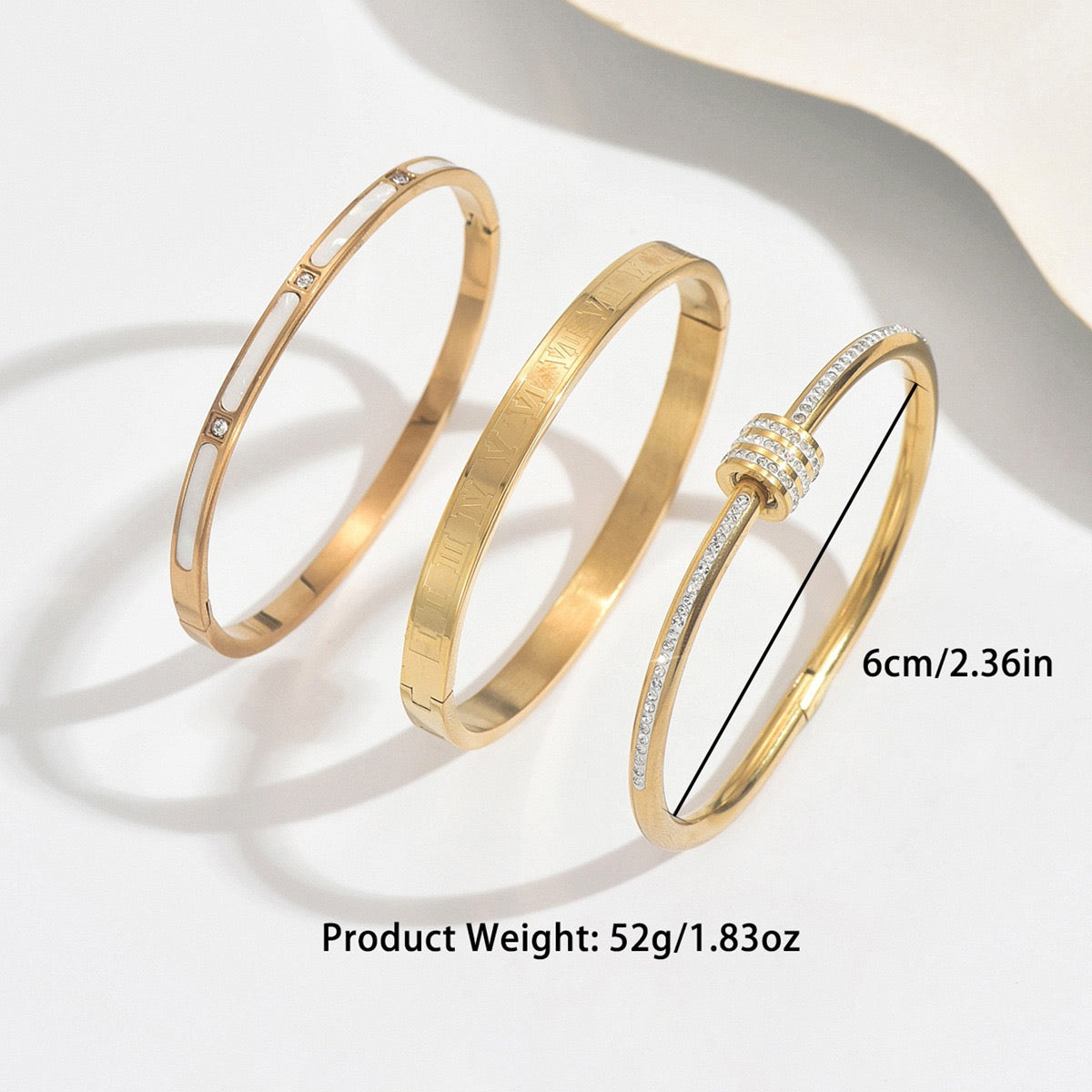 3 in 1 Stainless Steel Bangle
