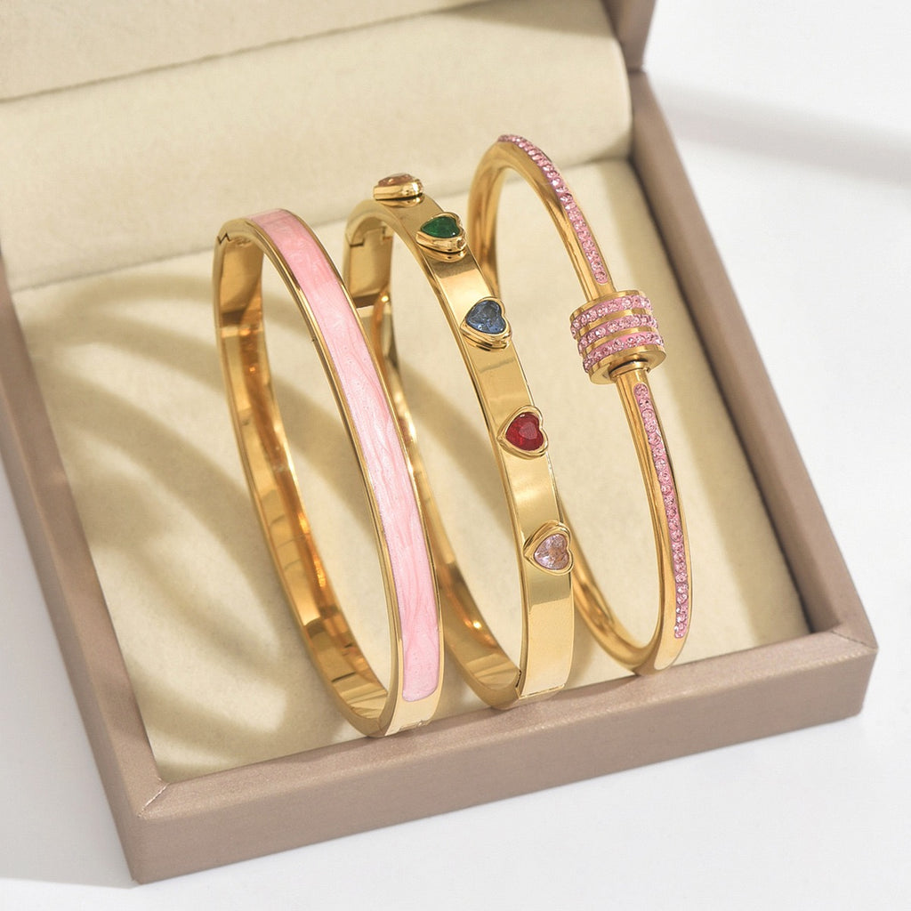 Stainless Steel Pinky Bangle Set