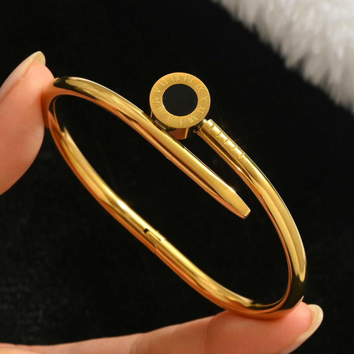 Black Stoned 3 in 1 Bangles Set