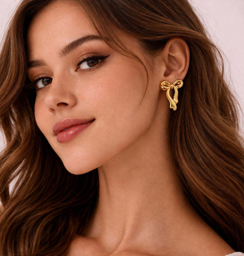 Twistabow Earrings in Stainless Steel