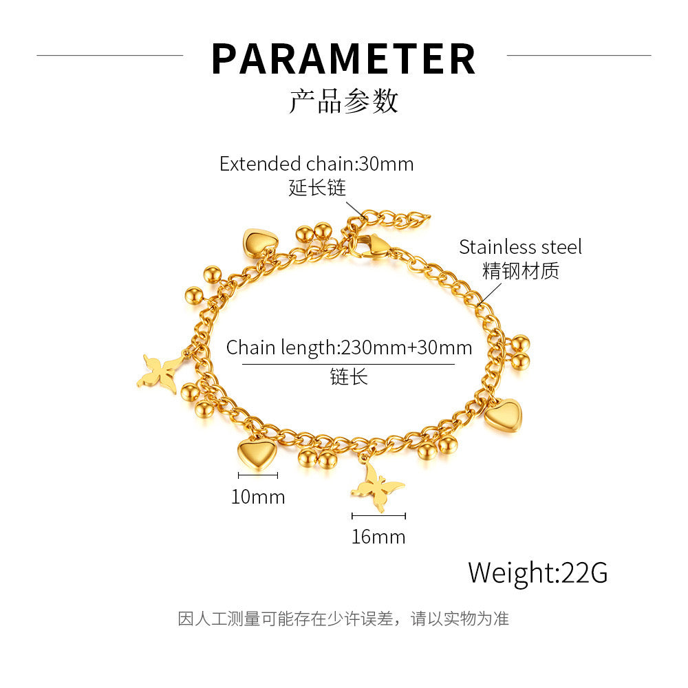 Cross Charm Cuban Anklet
