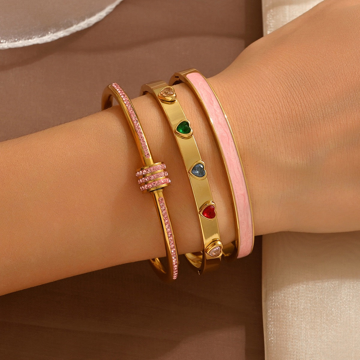Stainless Steel Pinky Bangle Set
