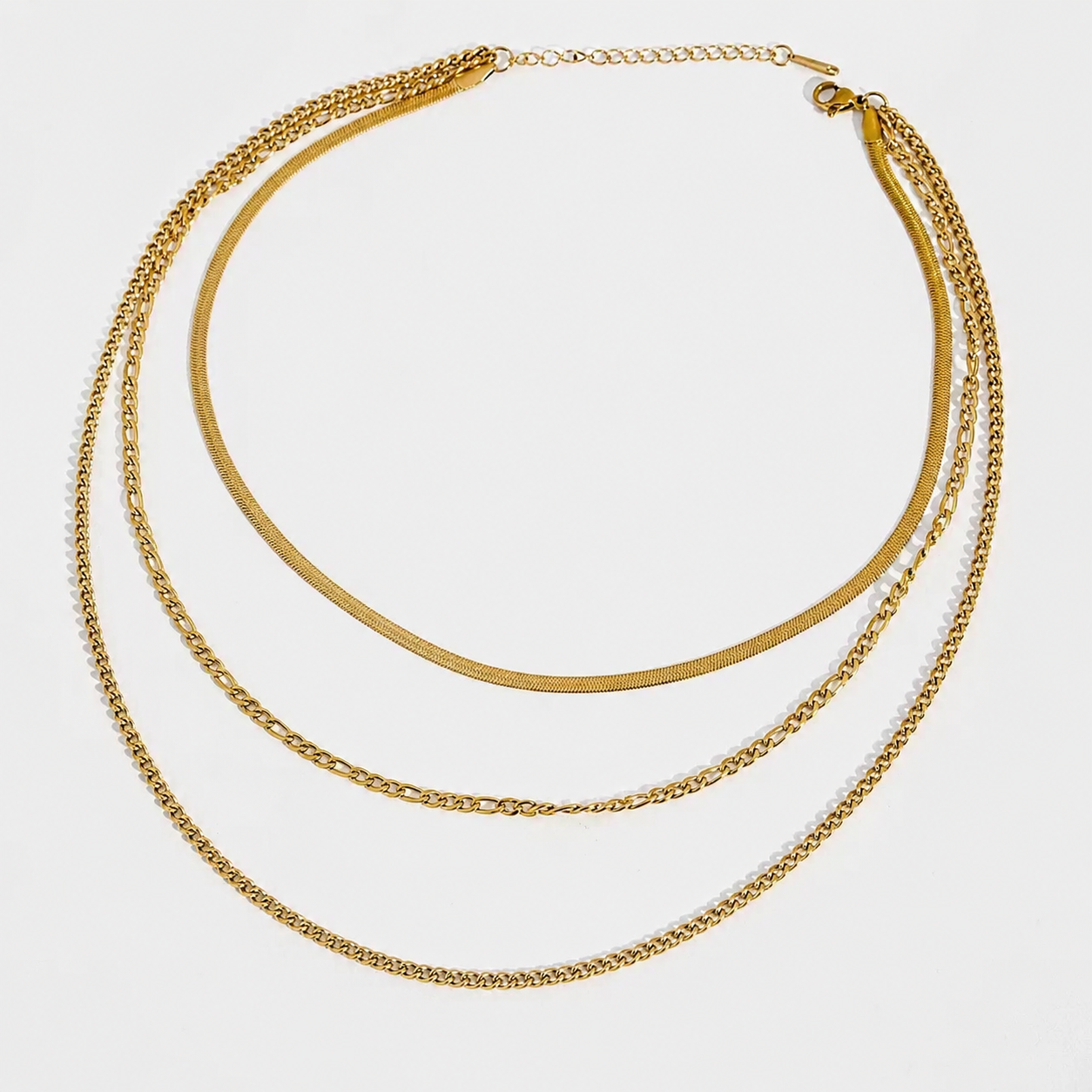 Multi Layered Stainless Steel Necklace