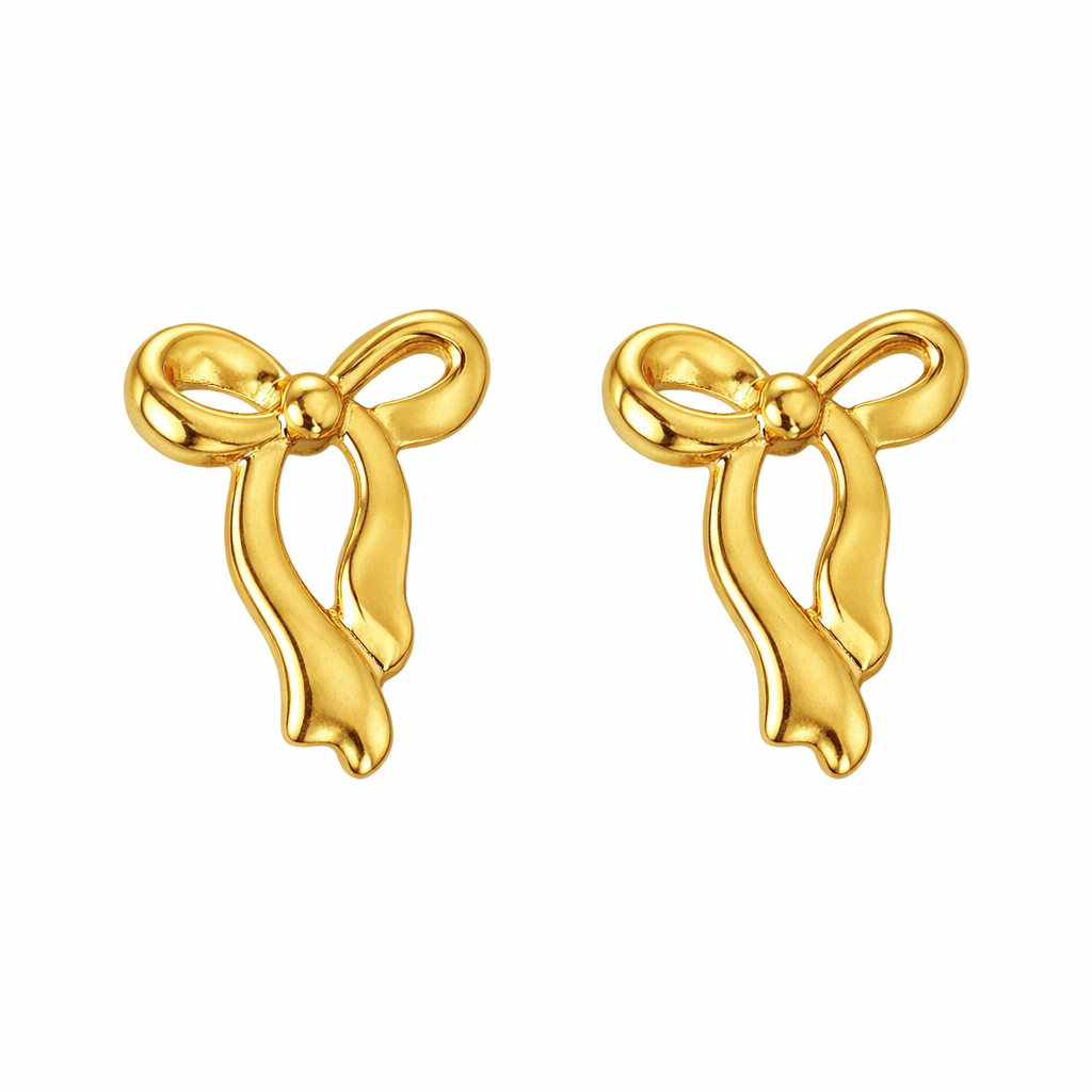 Twistabow Earrings in Stainless Steel