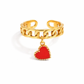 Love Chain Ring in Stainless Steel