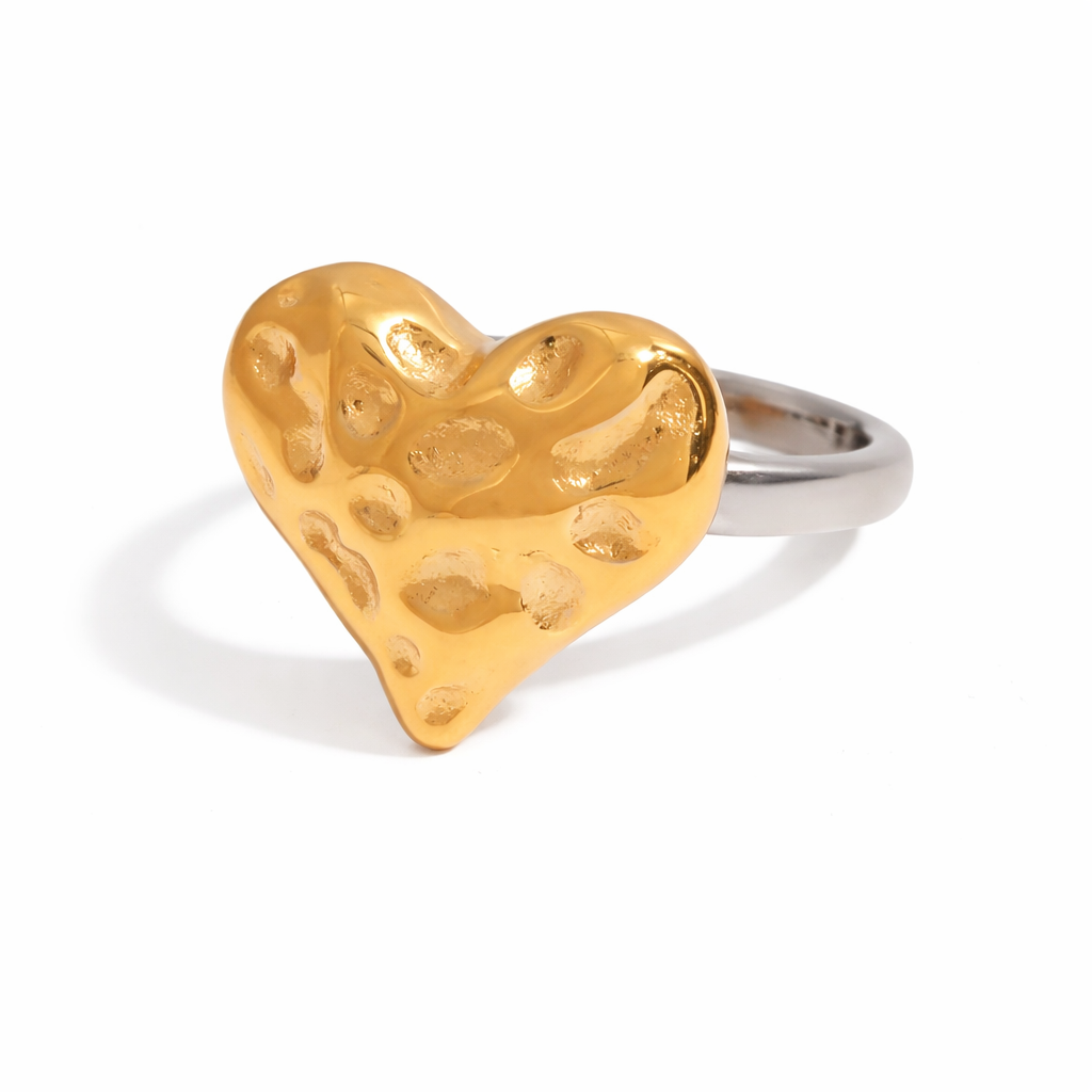 Two Tone Heart Ring