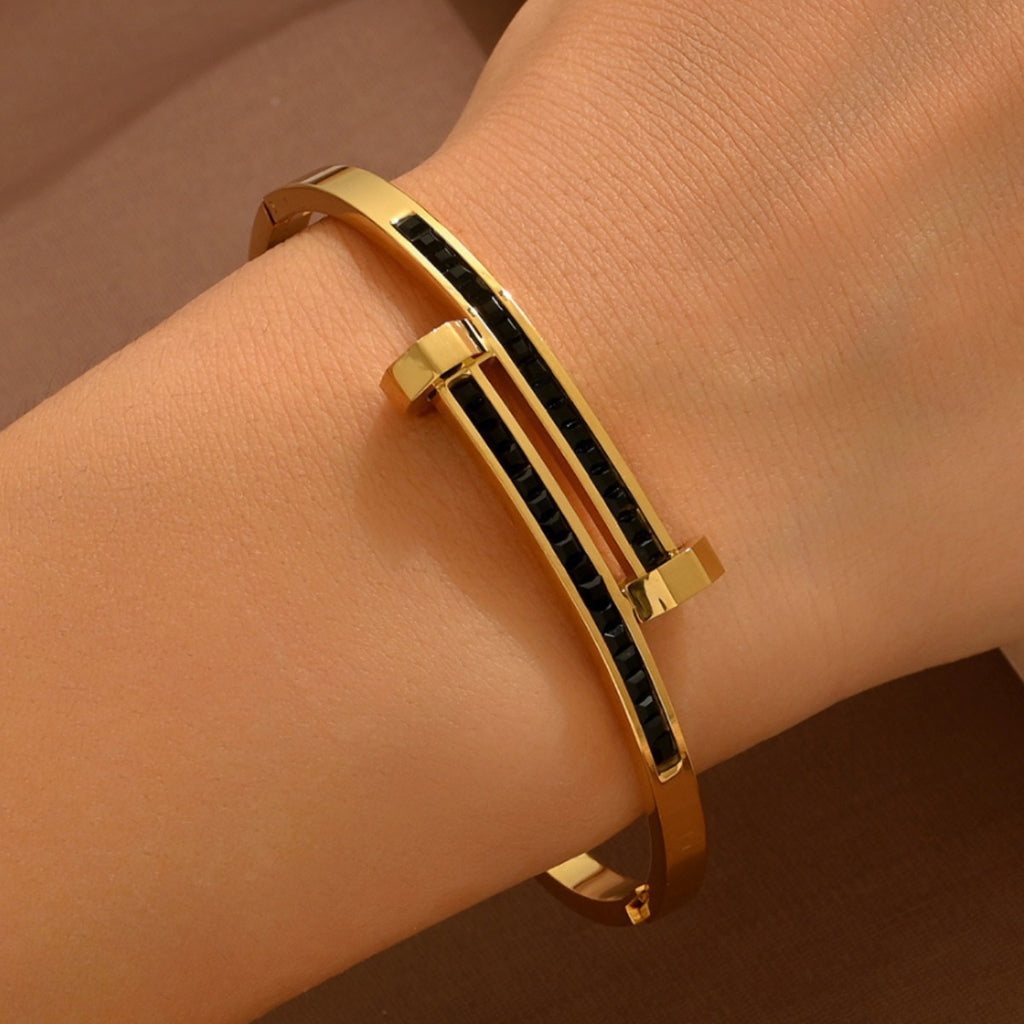 Black Stoned 3 in 1 Bangles Set