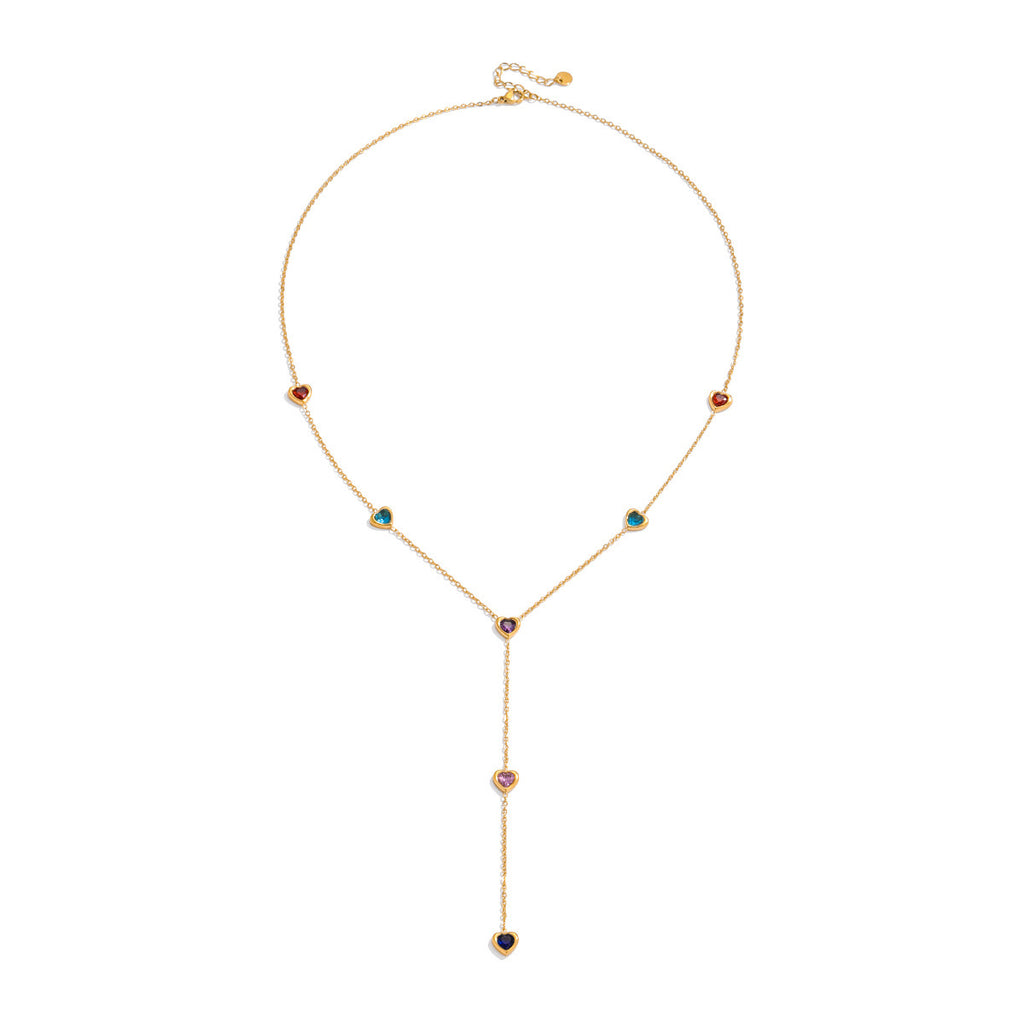 Y Heart Stainless Steel Necklace