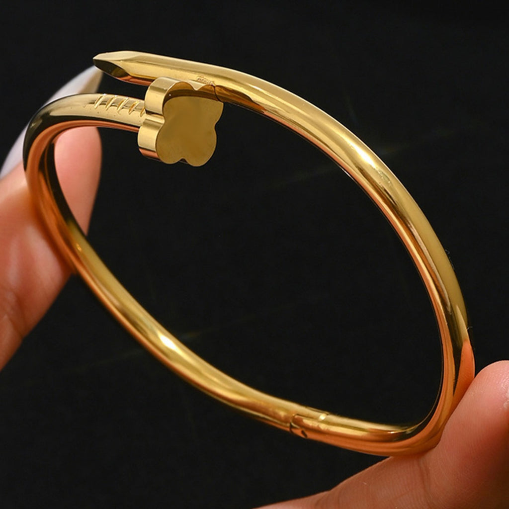 Lux 3 in 1 Stoned Stainless Steel Bangle Set