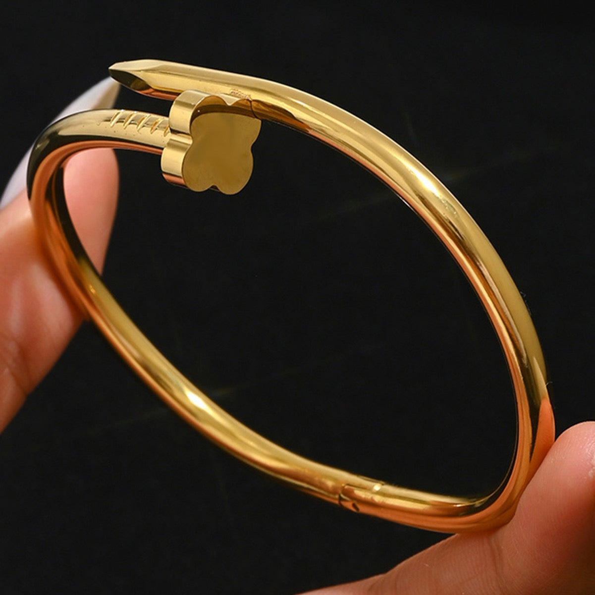 Lux 3 in 1 Stoned Stainless Steel Bangle Set