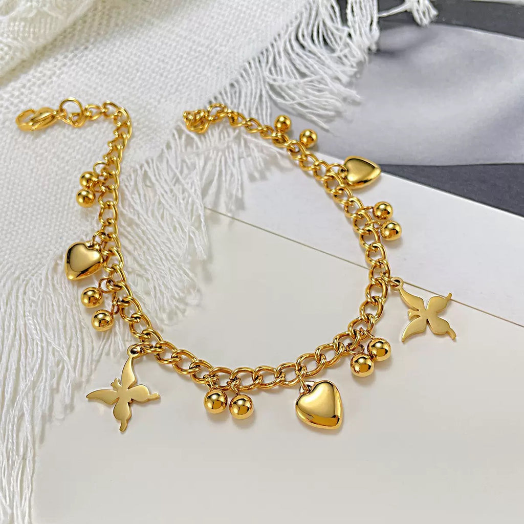 Cross Charm Cuban Anklet