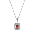 Red Zirconia Necklace - Stainless Steel