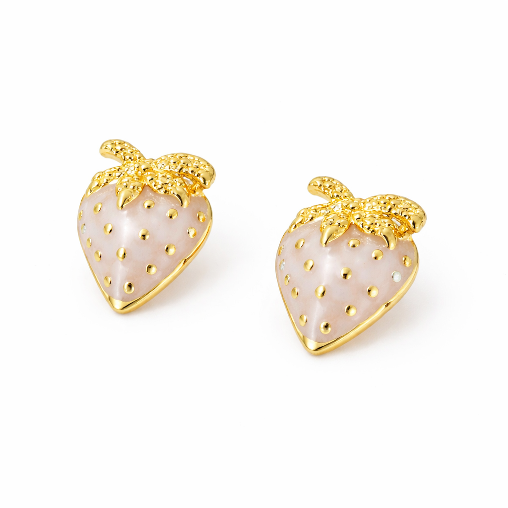 Strawberry Stud Earrings- Stainless Steel