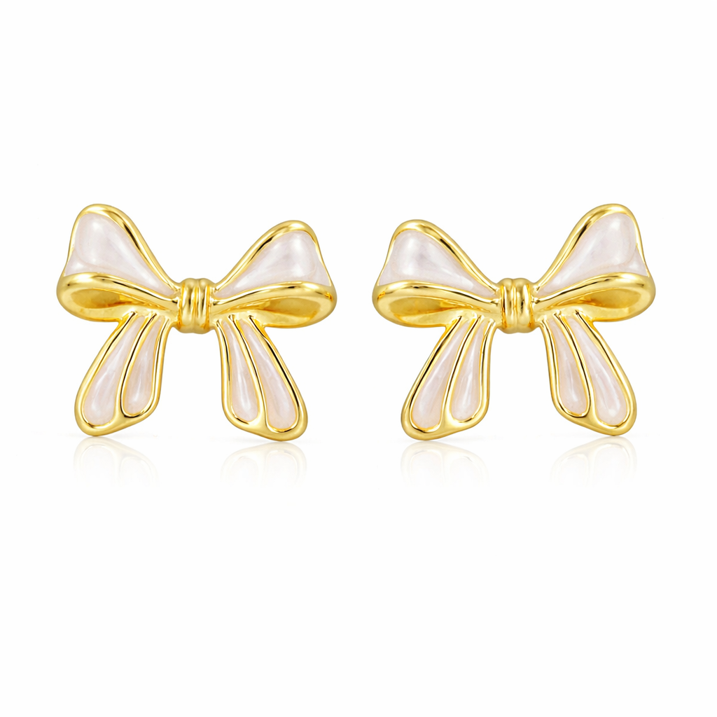 Bow Earrings in Stainless Steel