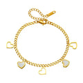 Hearts Anklet - Stainless Steel