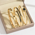 Black Stoned 3 in 1 Bangles Set