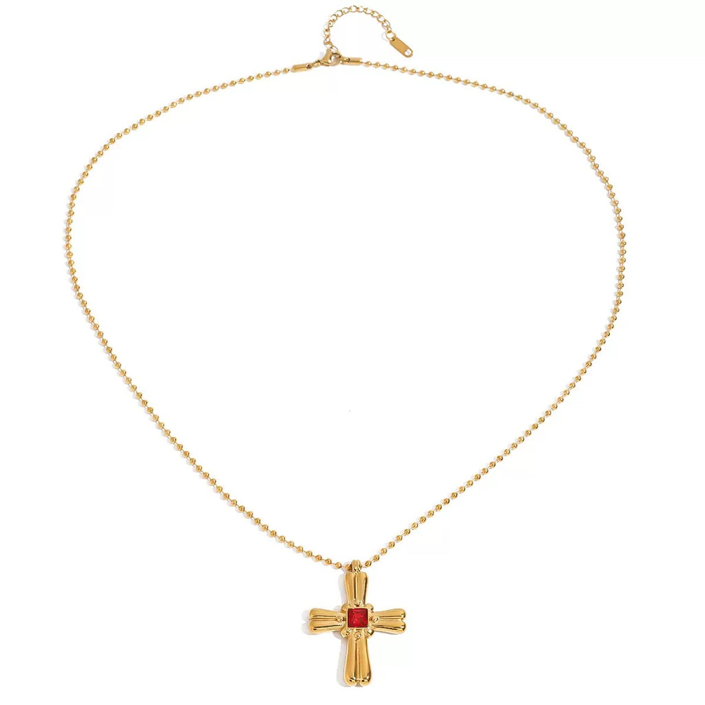 Bead Chain with Royal Cross Pendant