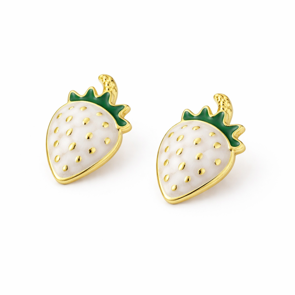 Strawberry Stud Earrings- Stainless Steel