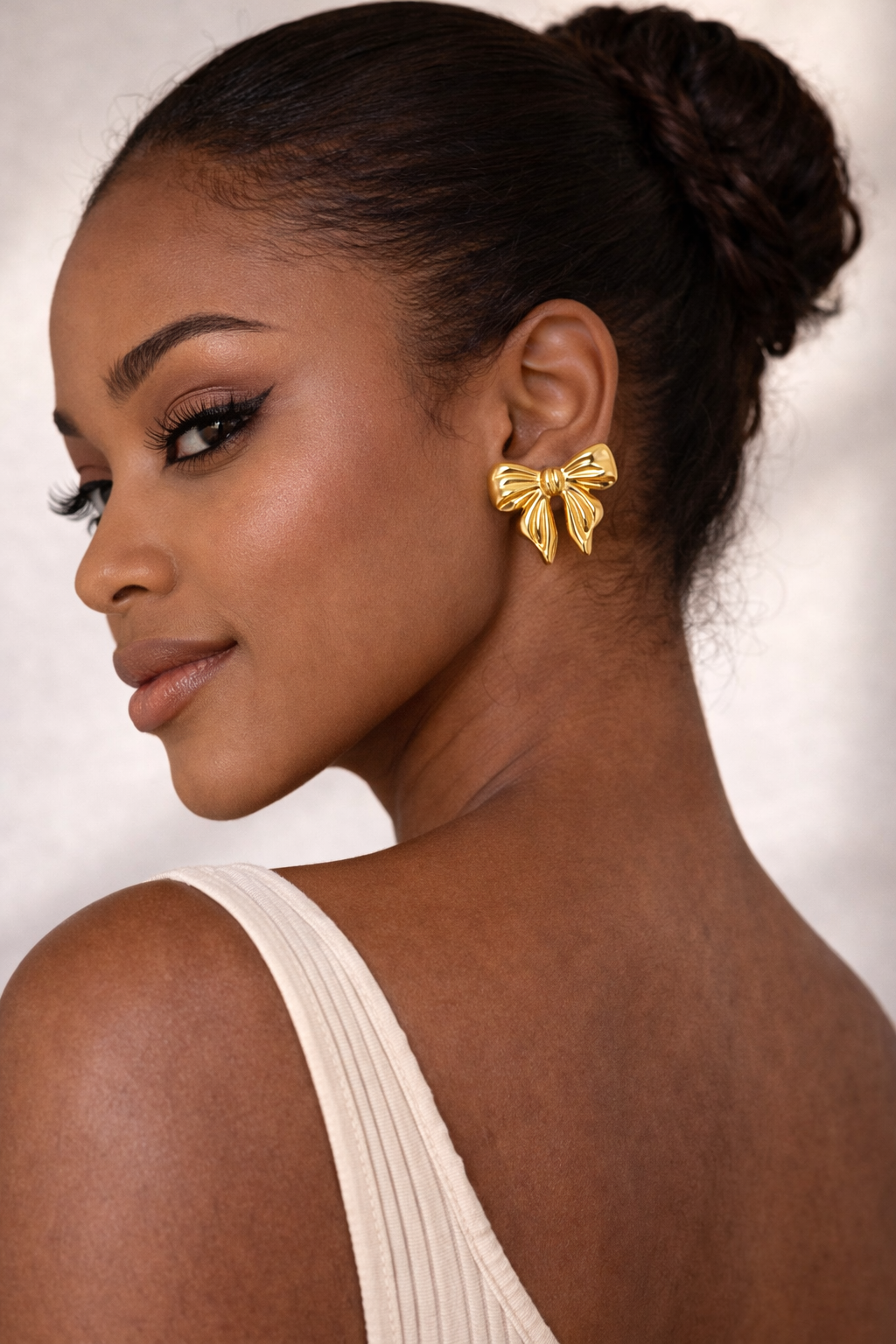 LuxBow Earrings in Stainless Steel