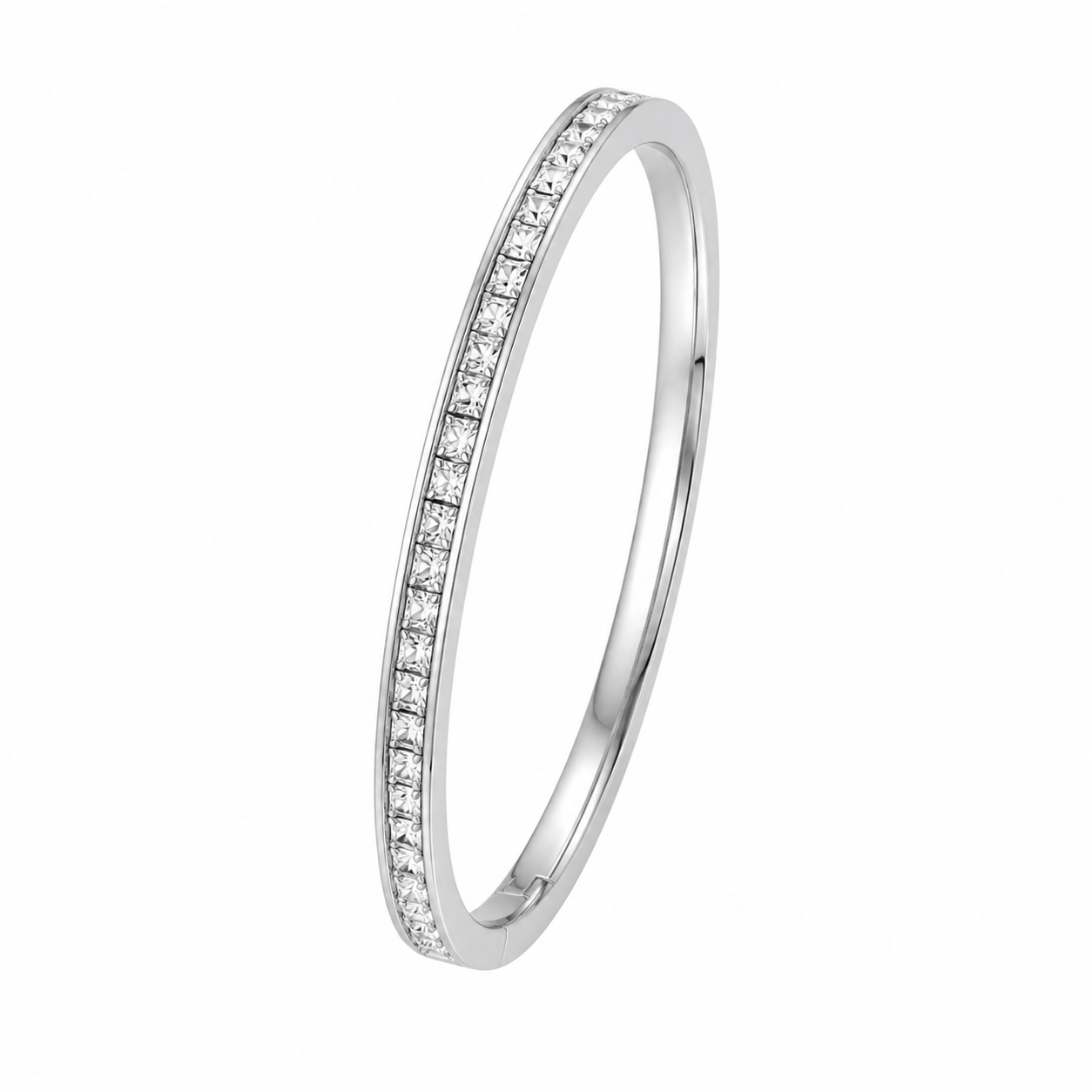 Stoned Studded Simple Cuff Bracelet