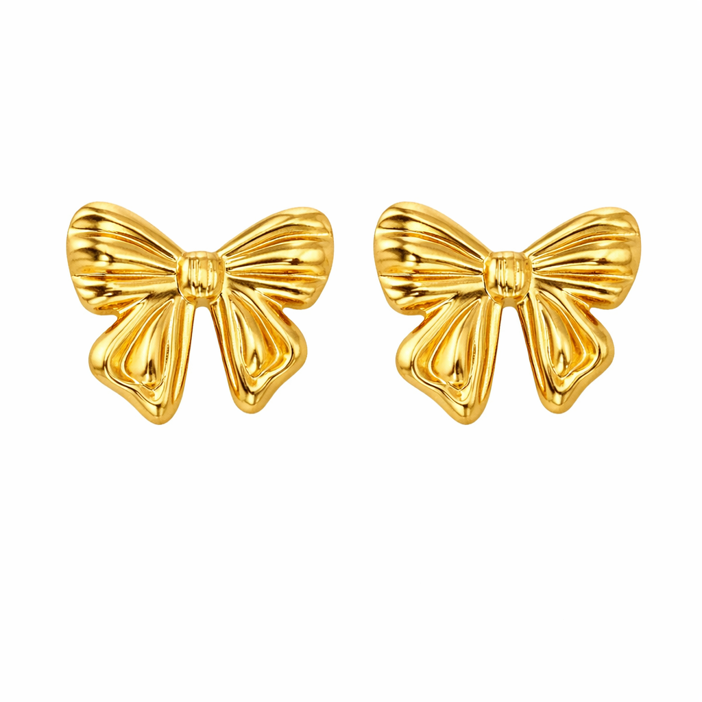 LuxBow Earrings in Stainless Steel