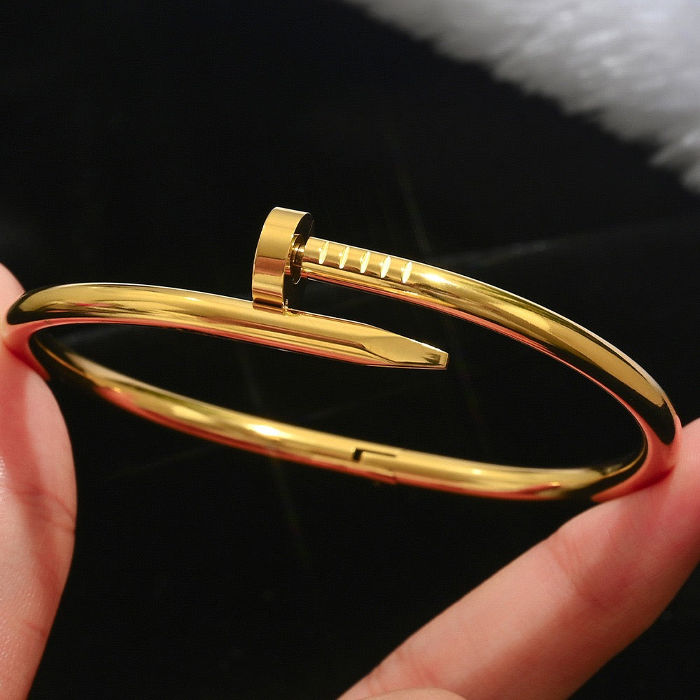 Nail Duo Set bangles in Stainless Steel