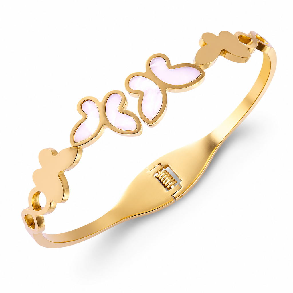 Butterfly Minimal Non Tarnish Cuff Bangle
