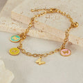 Colors Charms Anklet - Stainless Steel