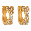 Melana Huggies Earrings in Stainless Steel