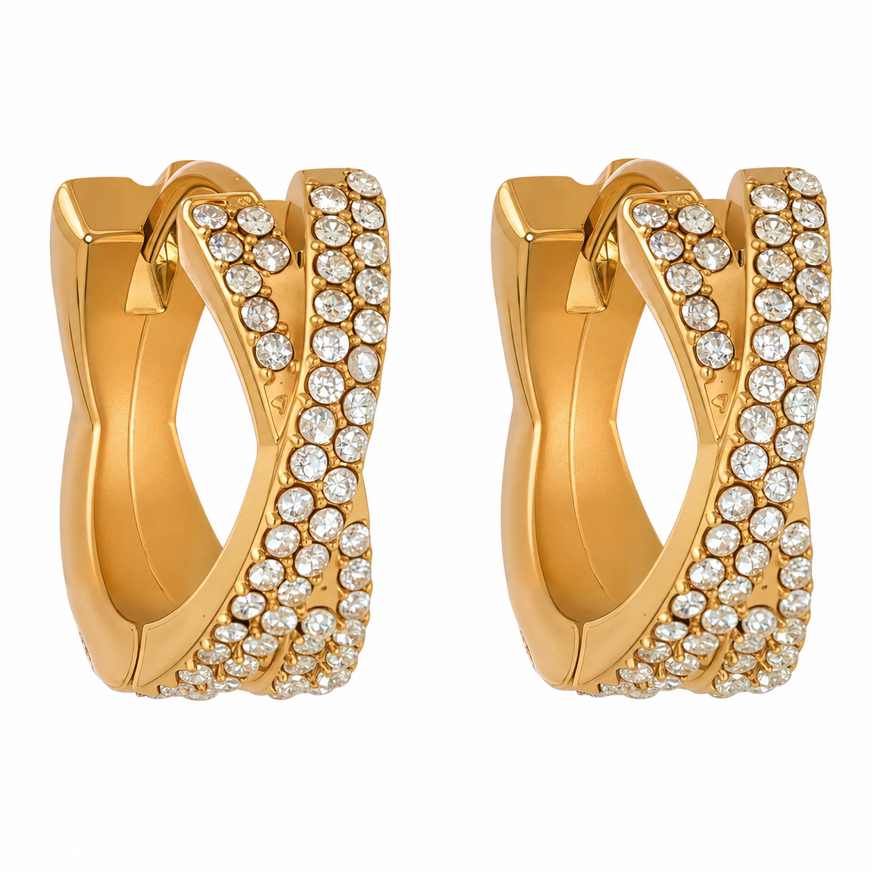 Melana Huggies Earrings in Stainless Steel