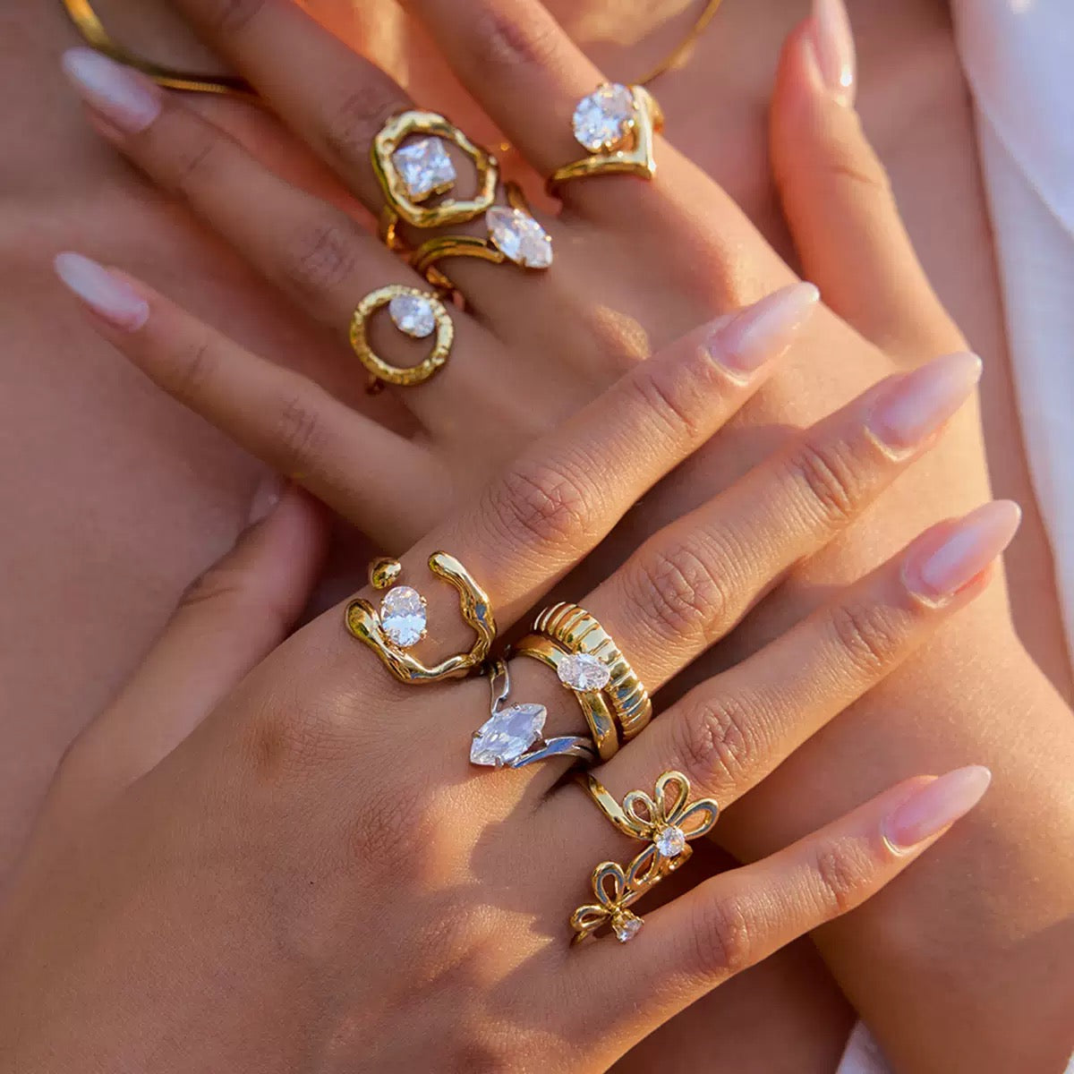 Muna Ring in 18K Stainless Steel