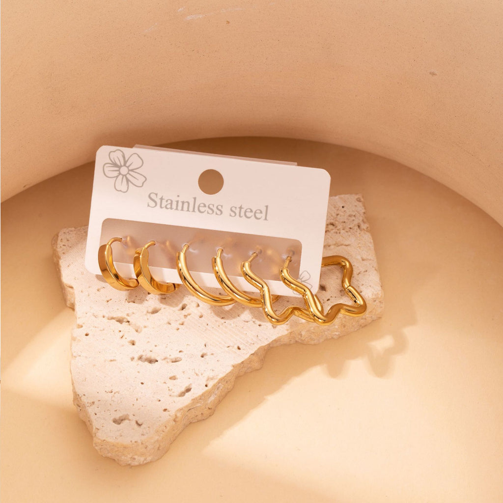 Small Stainless Steel Hoops Set