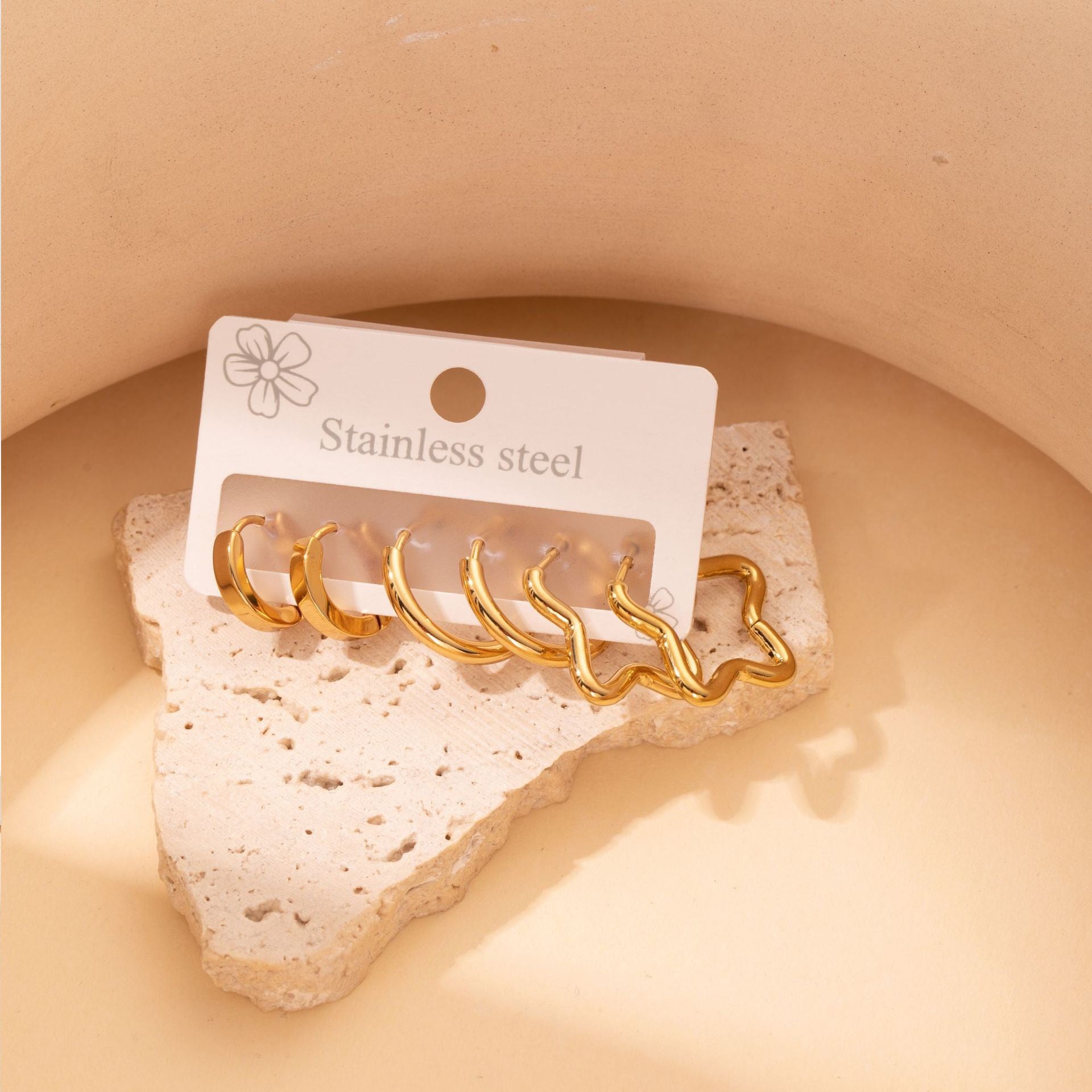 Small Stainless Steel Hoops Set