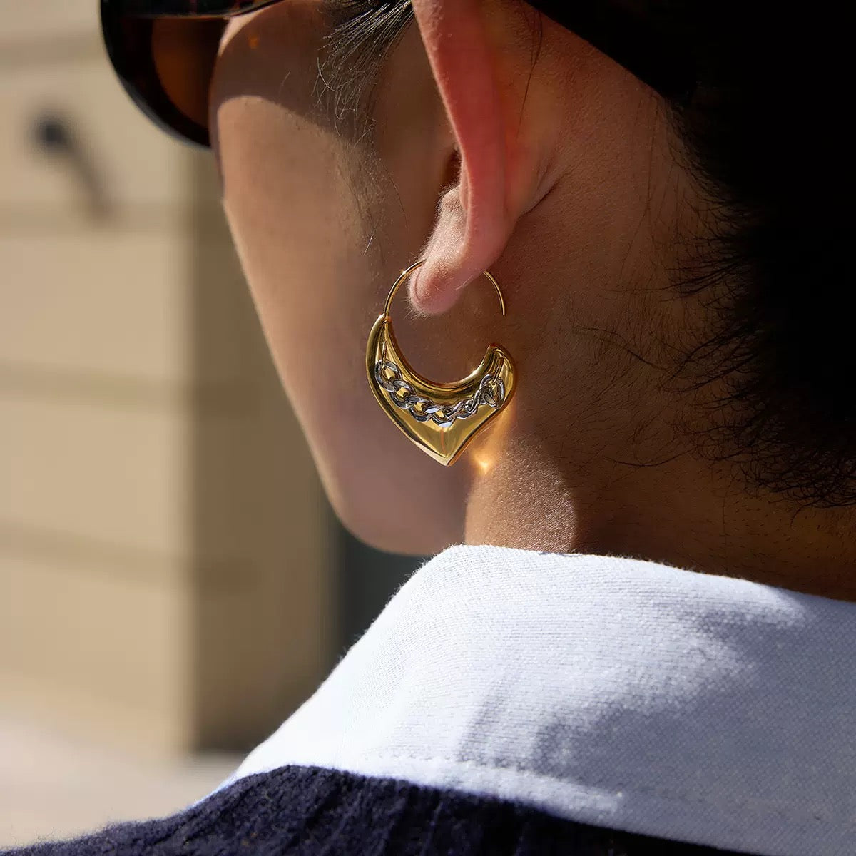 Luxe Link Earrings in Stainless Steel