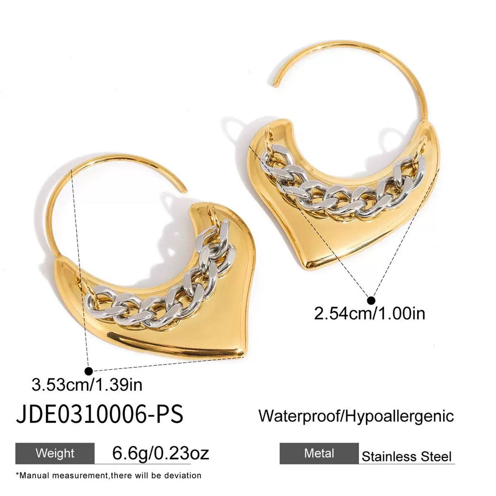 Luxe Link Earrings in Stainless Steel