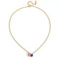 Twin Stone Heart Necklace