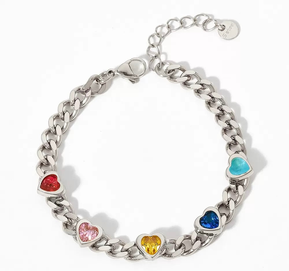 Heart Zircons Bracelet