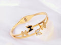 Mini Butterfly Stainless Steel Cuff Bangle