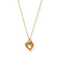 Heart Matching Jewelry Necklace & Earrings Set in Stainless Steel