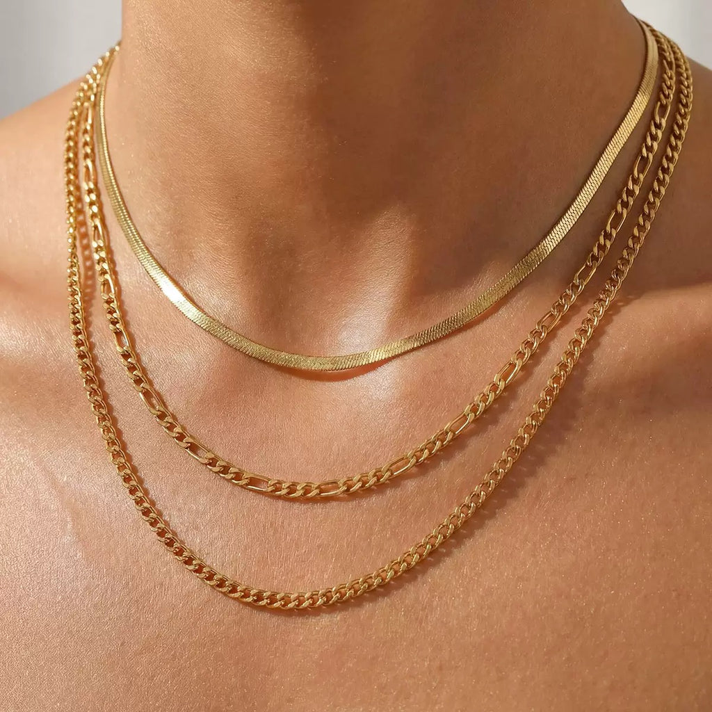 Multi Layered Stainless Steel Necklace