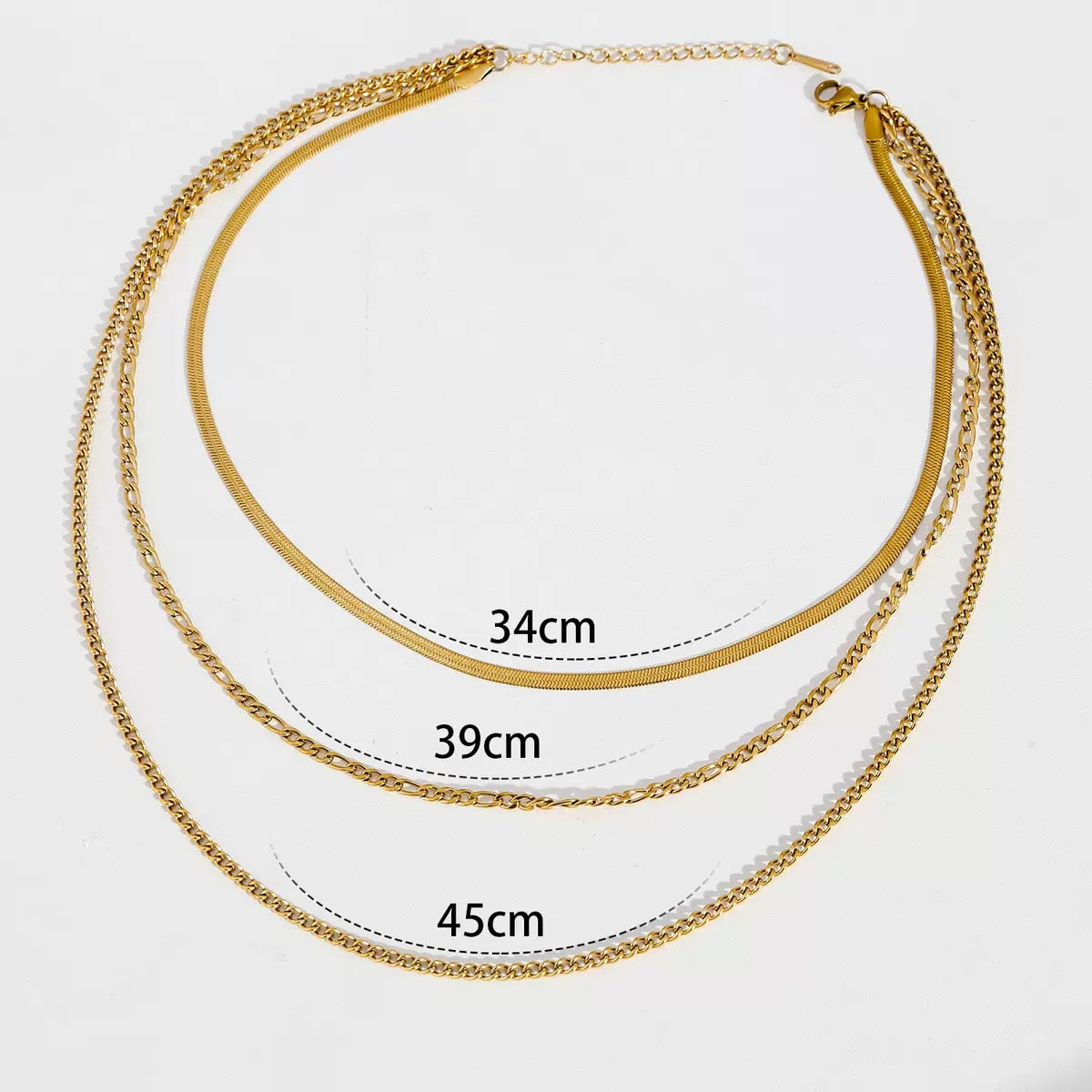 Multi Layered Stainless Steel Necklace