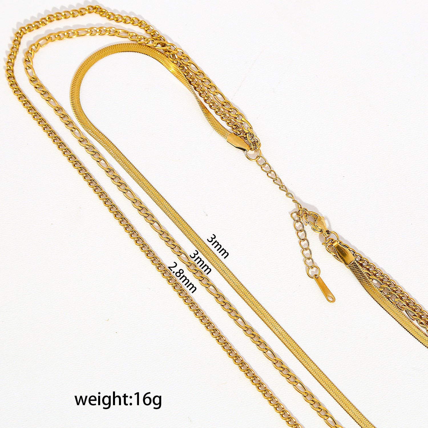 Multi Layered Stainless Steel Necklace