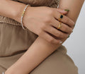 Titanium Steel Faux Diamond Tennis Bracelet