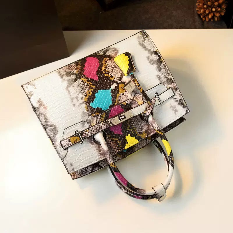 Snake Skin Large Tote Ladies Bag