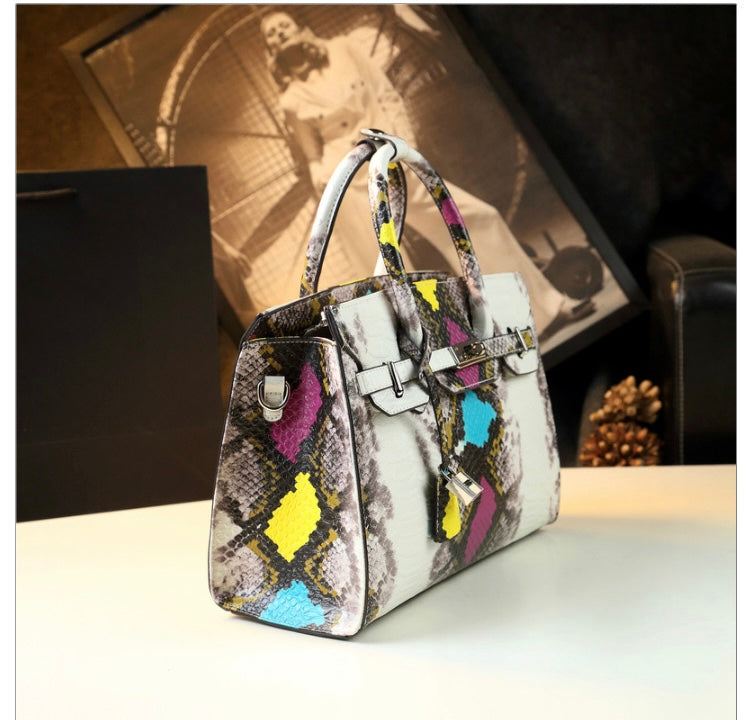 Snake Skin Large Tote Ladies Bag