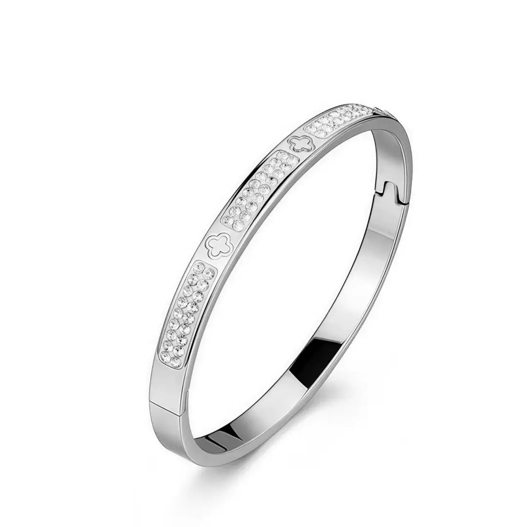 Lisa Pink Stoned Stainless Steel Bangle