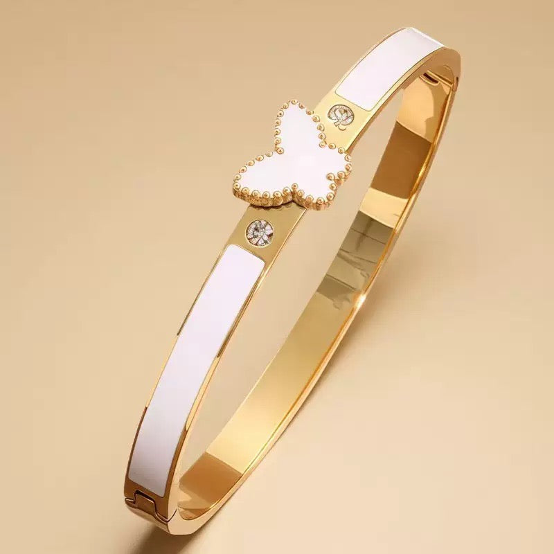 Butterfly Stainless Steel Cuff Bangle