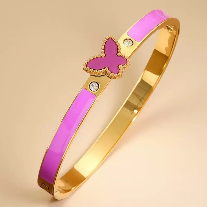 Butterfly Stainless Steel Cuff Bangle