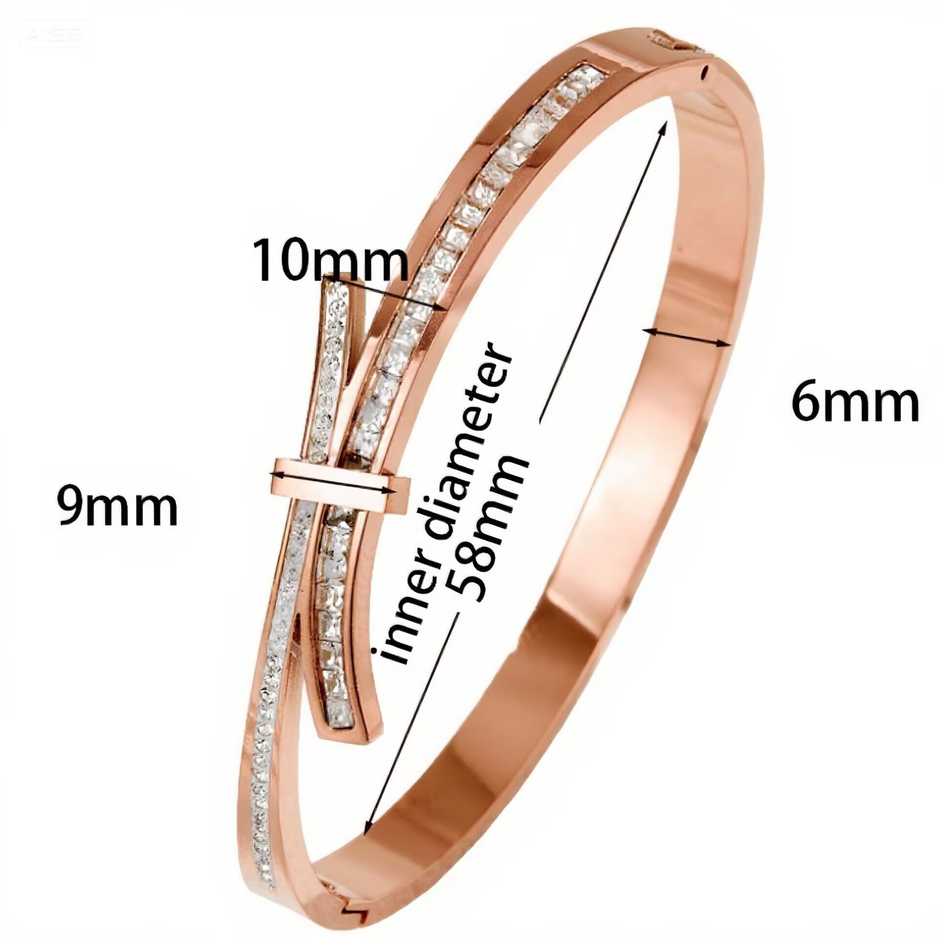 Lisa Pink Stoned Stainless Steel Bangle